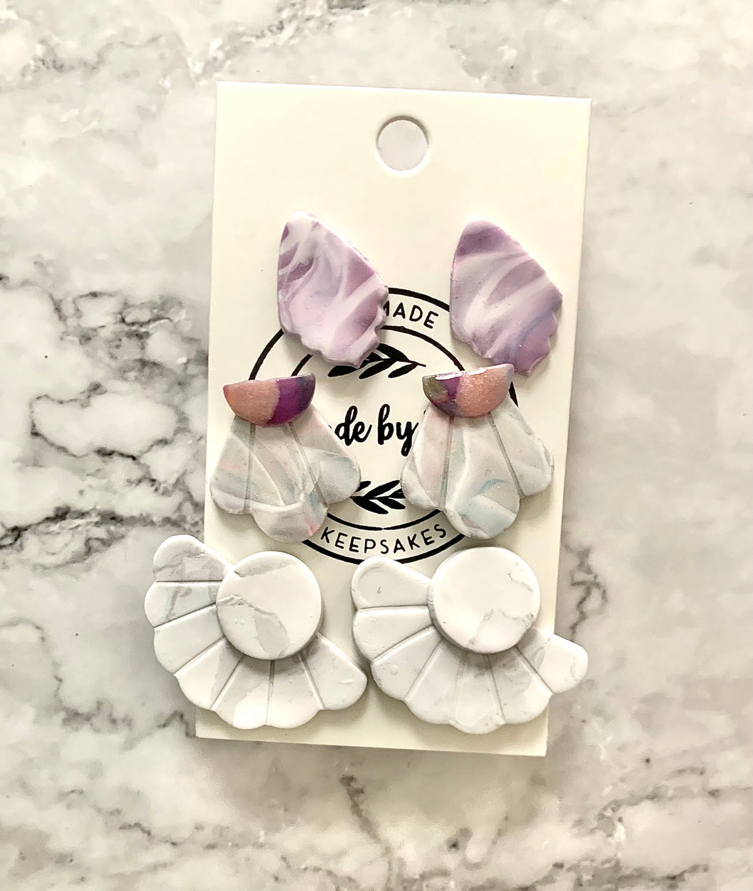 Lilac and Marble Stud Pack
