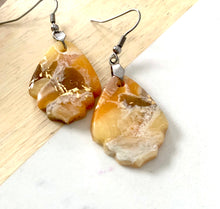Load image into Gallery viewer, Frilled Drop Honeycomb Quartz Dangles (2)
