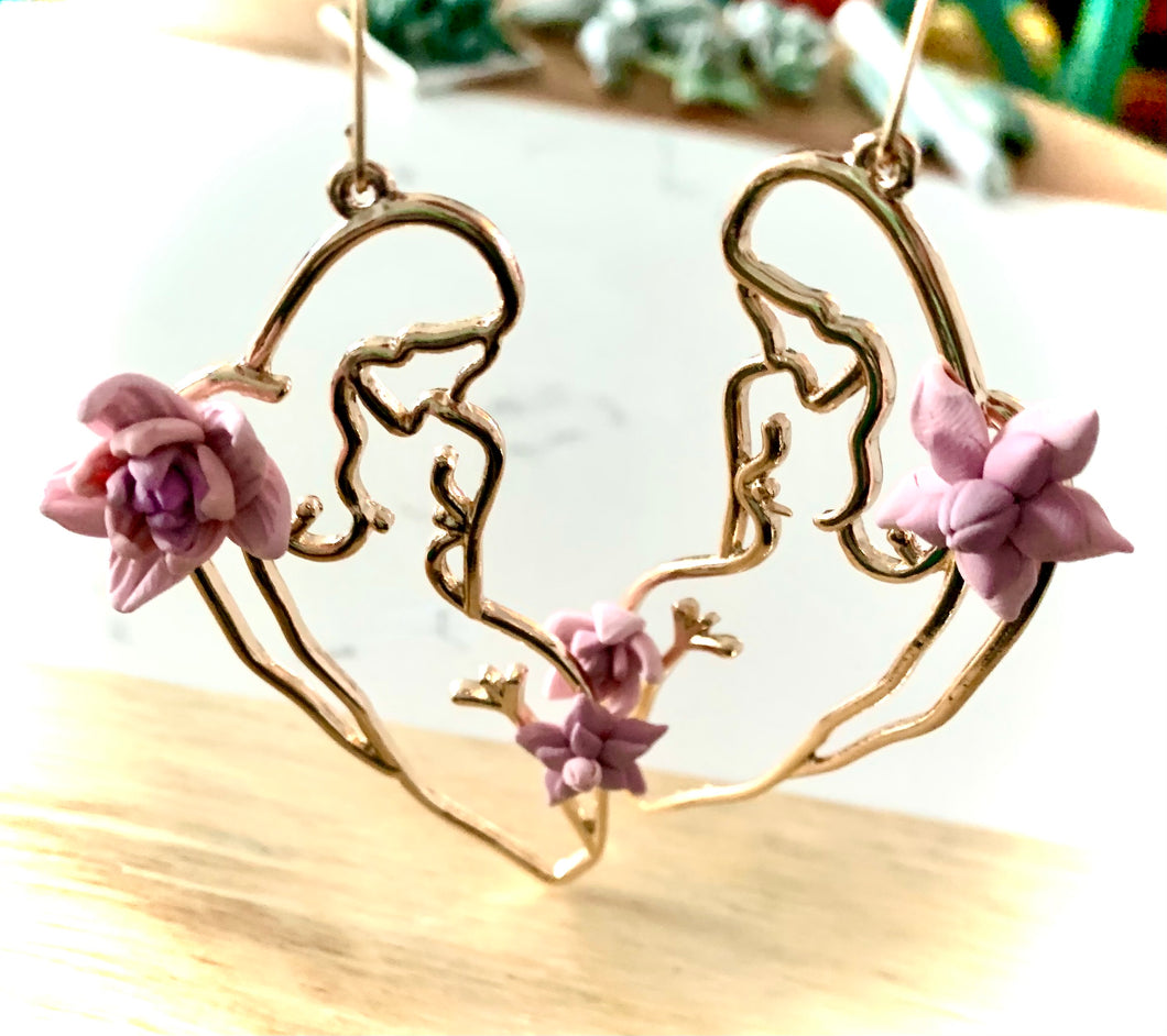 Flowing Floral Body Love Dangles