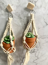 Load image into Gallery viewer, Plant Parenthood Pastel Green Succulents Macrame Hanger Dangles (LARGE)
