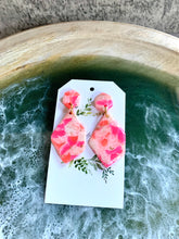 Load image into Gallery viewer, Ariana Neon Pink Quartz Dangles
