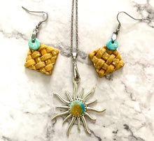 Load image into Gallery viewer, Woven Sunshine Dangles and Necklace Set
