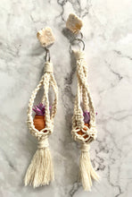 Load image into Gallery viewer, Plant Parenthood Lavender and Fuchsia Succulents Macrame Hanger Dangles (MEDIUM)
