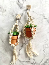 Load image into Gallery viewer, Plant Parenthood Lime Green Succulents Macrame Hanger Dangles (LARGE)
