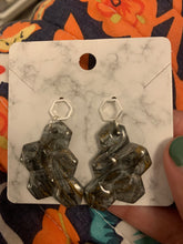 Load image into Gallery viewer, Marbled Metallics Honeycomb Dangles
