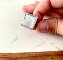Load image into Gallery viewer, Square White Marble Rings
