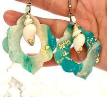 Load image into Gallery viewer, Boho Beach Gold Seashell Dangles (LARGE) 2
