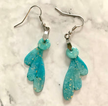 Load image into Gallery viewer, Beach Gold Winged Drop Dangles
