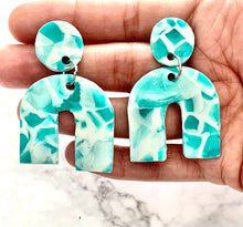 Load image into Gallery viewer, Turquoise and Teal Paola Dangles
