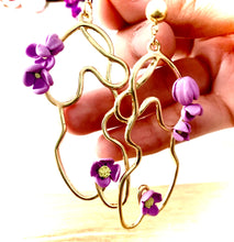 Load image into Gallery viewer, Purple Blooms Body Love Dangles

