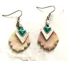 Load image into Gallery viewer, Boho Desert Frilled Drop Dangles 1
